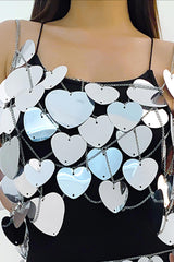 Heart Shaped Sequin Body Chain