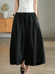 2024 New Fashion Elegant Loose Wide-leg Cotton Pants