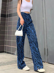 PRINTED STREET LOOSE CASUAL STRAIGHT PANTS