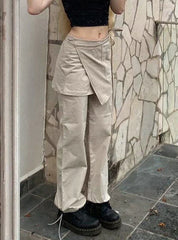 ROPE-TIED STREAMER OVERALLS PANTS