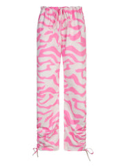 PINK WAVY TIE-DYED LOW WAIST PANTS