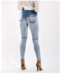 SLIM STRETCH JEANS PENCIL PANTS