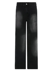 CONTRAST LOW WAIST POCKETS WIDE LEG PANTS