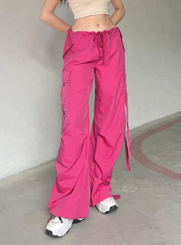 PINK RIBBON WIDE LEG BUNDLE PANTS