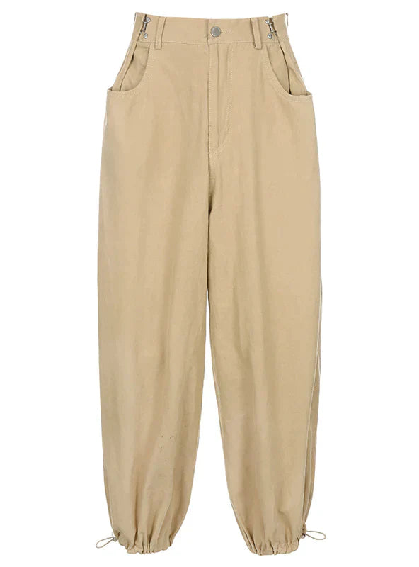 LOOSE SWEATPANTS ADJUSTABLE WAIST PANT