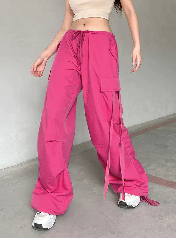 PINK RIBBON WIDE LEG BUNDLE PANTS