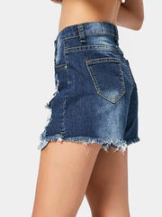 Gorgeous Ripped Frayed Hem Denim Shorts