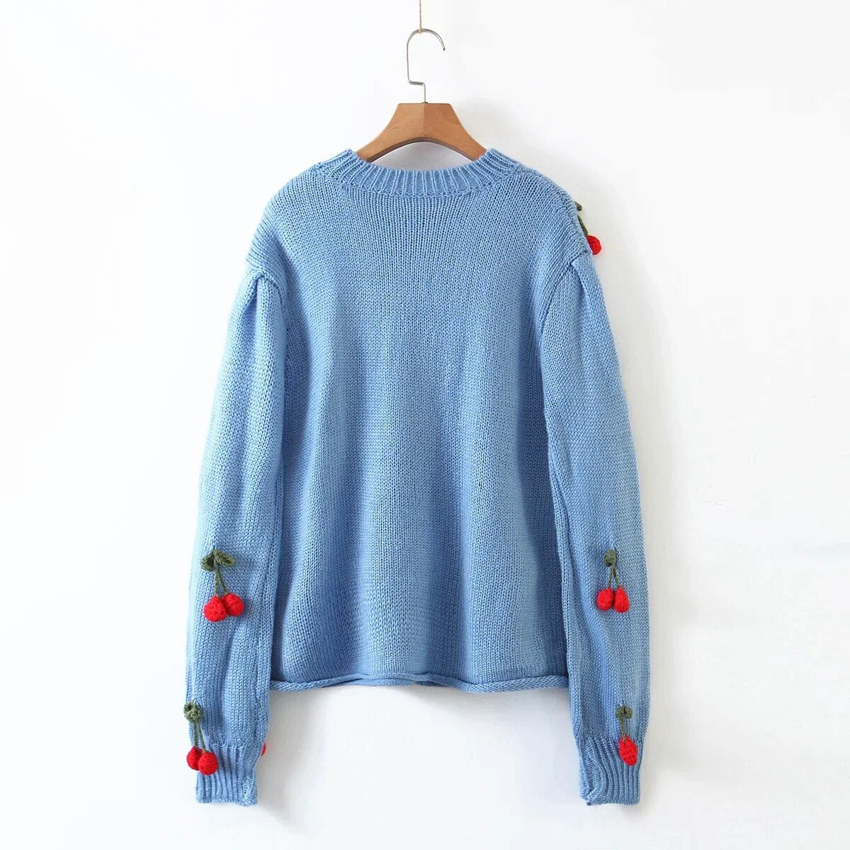 Amanda Cherry Applique Sweater