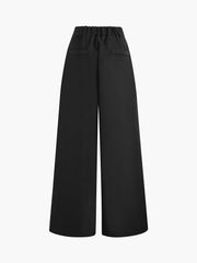 Asymmetric Buttoned Wide Trendy Leg Dress Pants