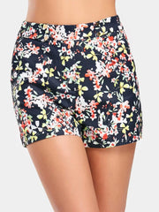 Fashion High Waist Floral Print Shorts