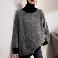 Cider Two Tone Turtleneck Sweaters - 2 Colors