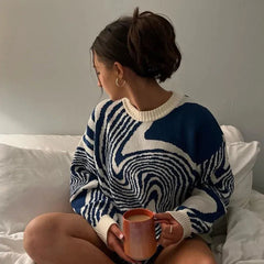 Emis Unisex Graphic Swirl Print Sweater