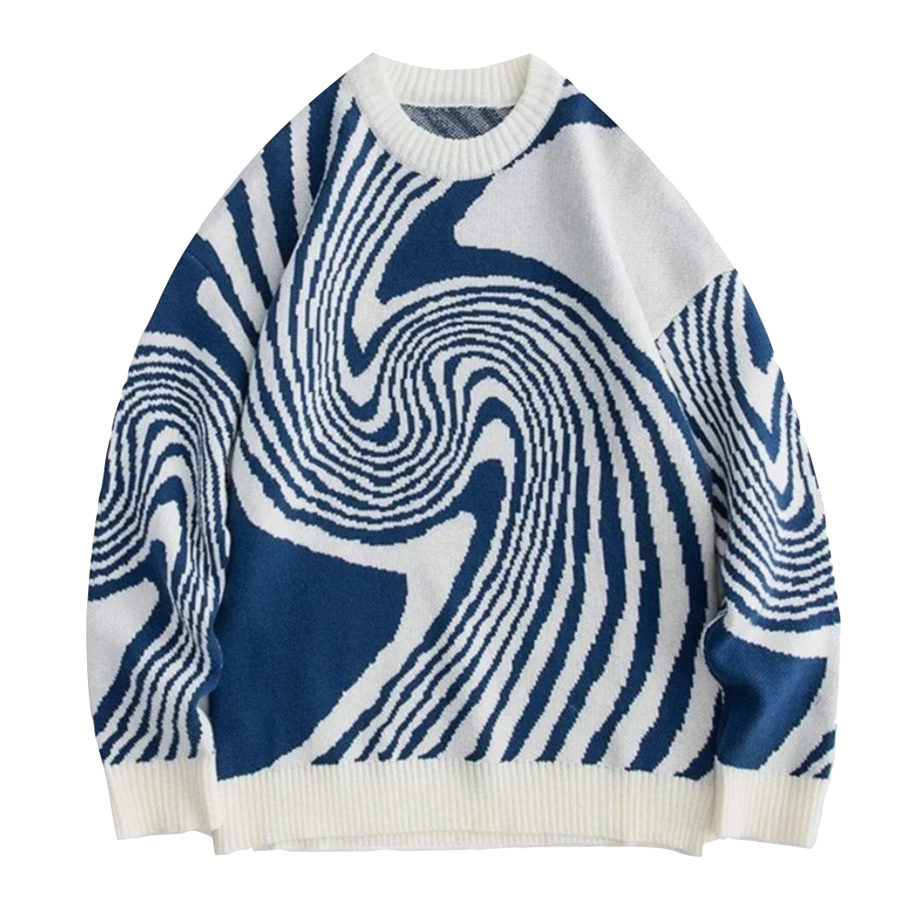 Emis Unisex Graphic Swirl Print Sweater