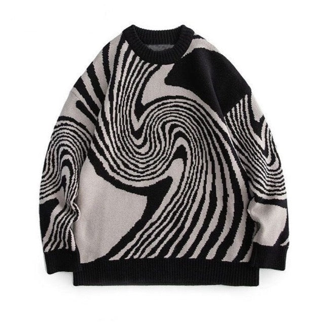 Emis Unisex Graphic Swirl Print Sweater