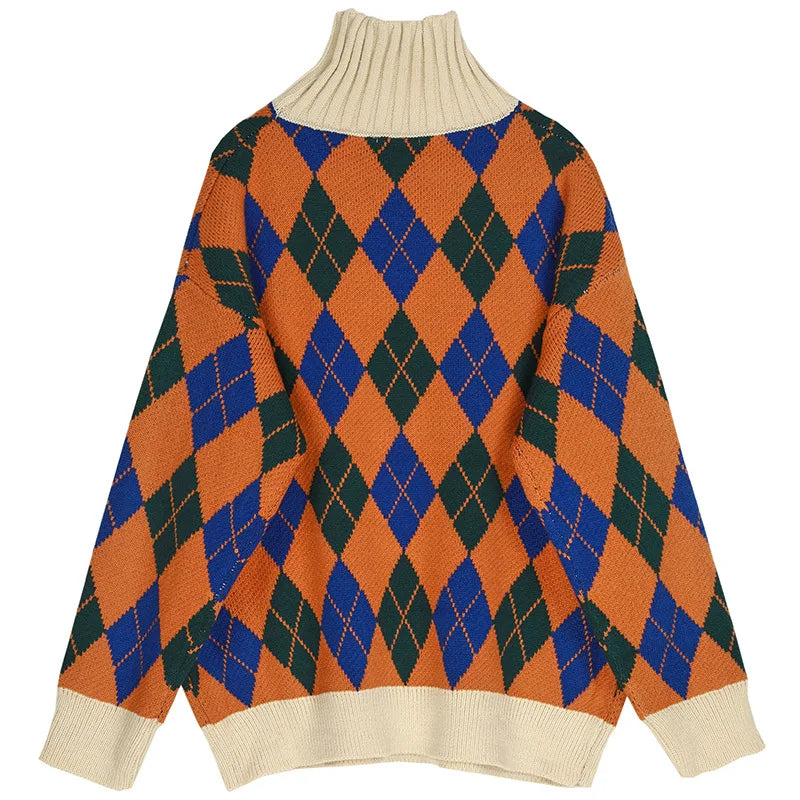 Wendy Argyle Cartoon Graphic Turtleneck Sweater