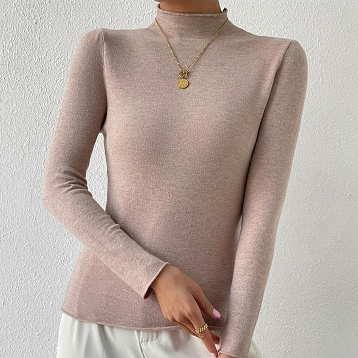 Henny Basic Turtle Neck Pullover Sweater - 6 Colors