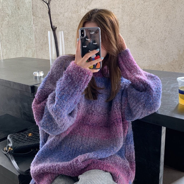 Ichika Tie-Dye Gradient Chenille Sweaters - 6 Colors