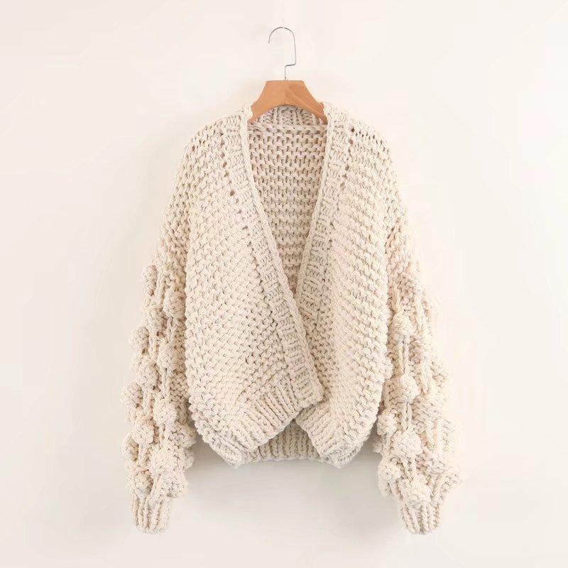 Jennifer Chunky Hand Knit Cardigan Sweater - 7 Colors