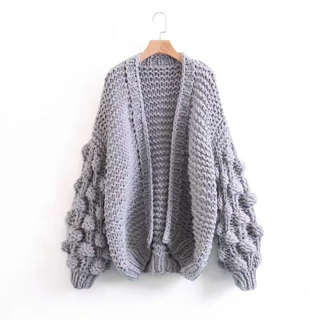 Jennifer Chunky Hand Knit Cardigan Sweater - 7 Colors