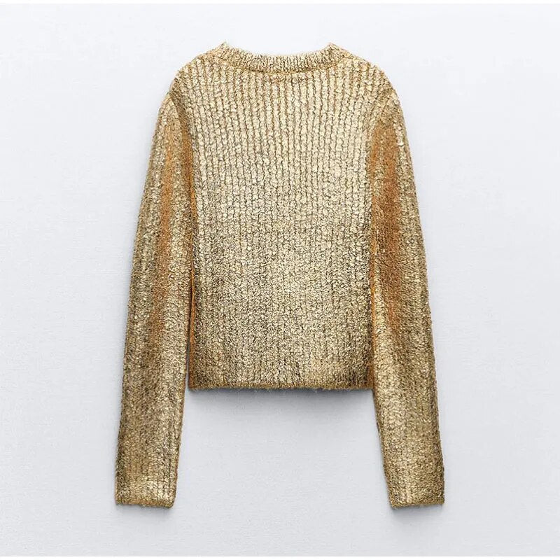 Kana Gold Metallic Sweater