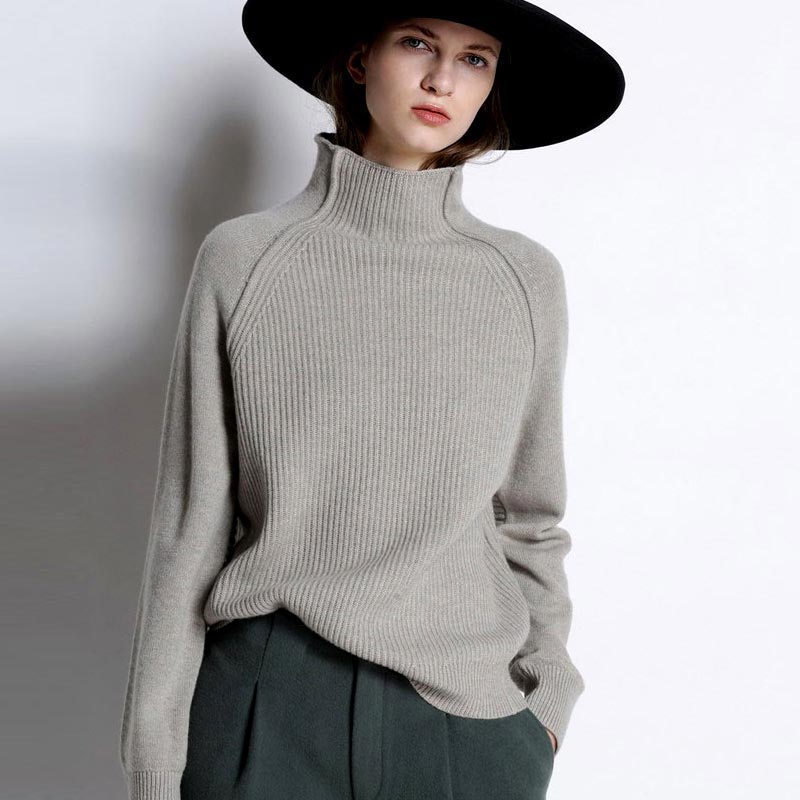 Lori Funnel Turtleneck Wool Sweater - 4 Colors