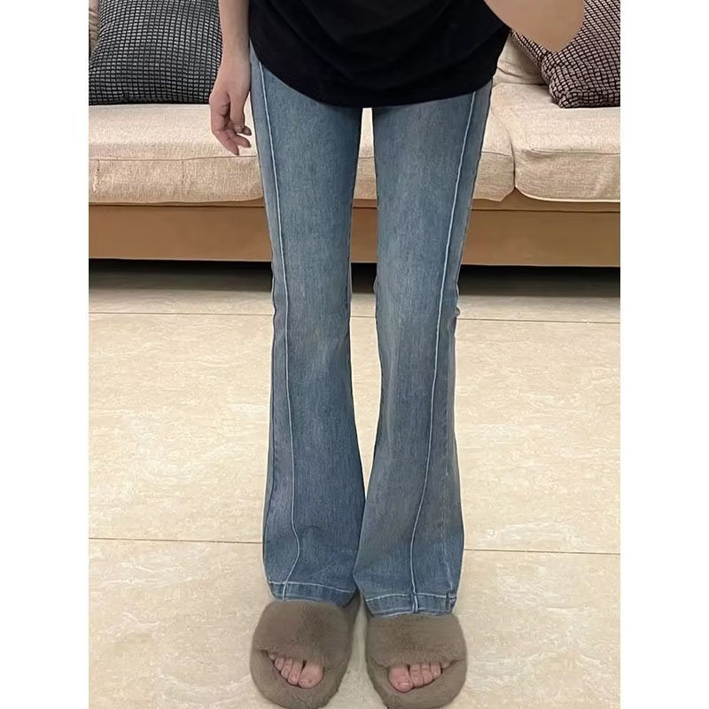 outfit inspo Skinny Jeans Women's High Waist Slimming Tall Spring and Autumn Small Horseshoe Horn Pants New Year Retro