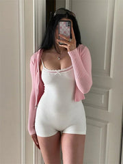 New Knitted Hoodie Cropped Top And Pants Sets White Y2k Casual Outfits Low Waist Knit Two Piece Sets For Women Tracksuit