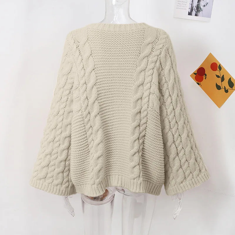 Margot Vintage Oversized Cable Knit Sweaters