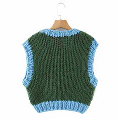 Lorena Handmade Sheep Crop Sweater Vest