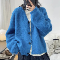 Marie Fuzzy Cardigan Sweater