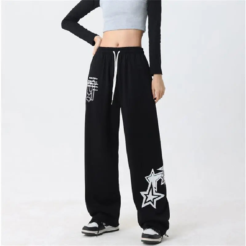 Gray Sweatpants for Women 2024 Autumn New Baggy Fashion Oversize Sports Pants Streetwear Jogger Trousers Female