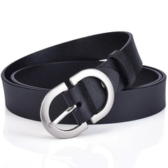 Luxury Designer Metal Needle Buckle High End Genuine Leather Women's New Gold Buckle Cowhide Belt Decoration Jeans Casual Pants