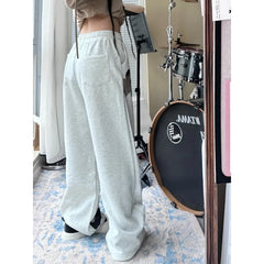 Harajuku Graffiti Women's Sweatpants Gray Kawaii Baggy Korean Fashion Sport Jogger Pants Vintage Cute Trousers Hippie New