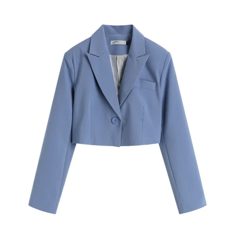 Women Blazer And Pants Sets Autumn Black Crop Blazers Coats And Pencil Long Pants High Streetwear Business Suit Outfits