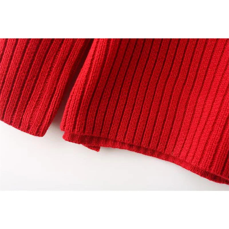 Charotte Turtleneck Red Sweater