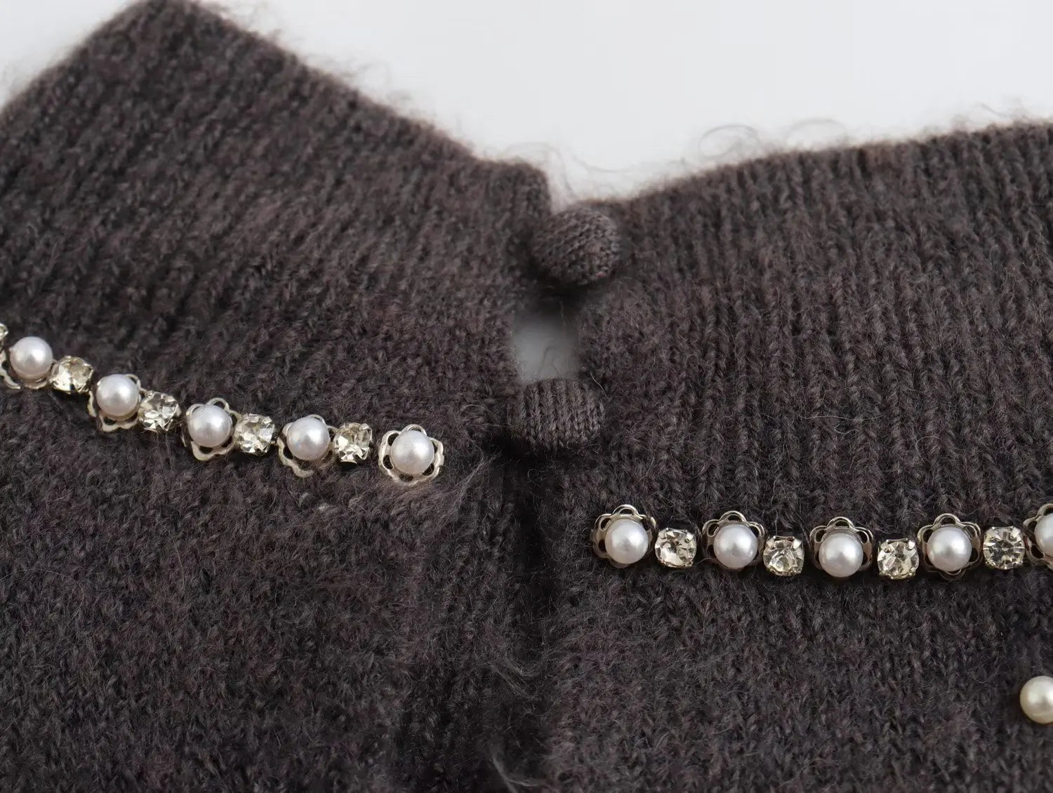 Yelena Pearl Appliques Knit Sweater