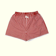 Y2K Print Elastic High Waist Wide Leg Boyshorts Pants Kawaii Lace Trim Shorts 00s Retro Streetwear Loungewear Pajamas Bottom