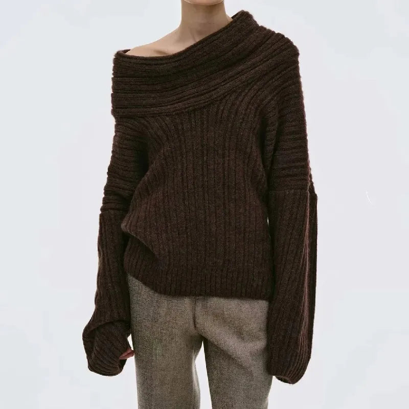 Ciela Off Shoulder Ribbed Sweater