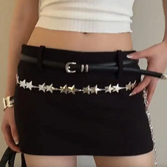 2024 new Punk Metal Crescent Geometric Bag Chain Hip Hop Hipster Cool Hundred Pair Pants Chain for Men and Women