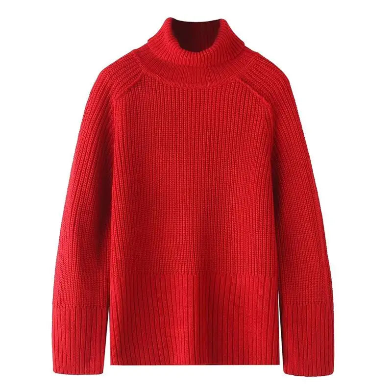 Charotte Turtleneck Red Sweater