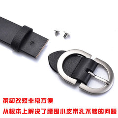 Luxury Designer Metal Needle Buckle High End Genuine Leather Women's New Gold Buckle Cowhide Belt Decoration Jeans Casual Pants