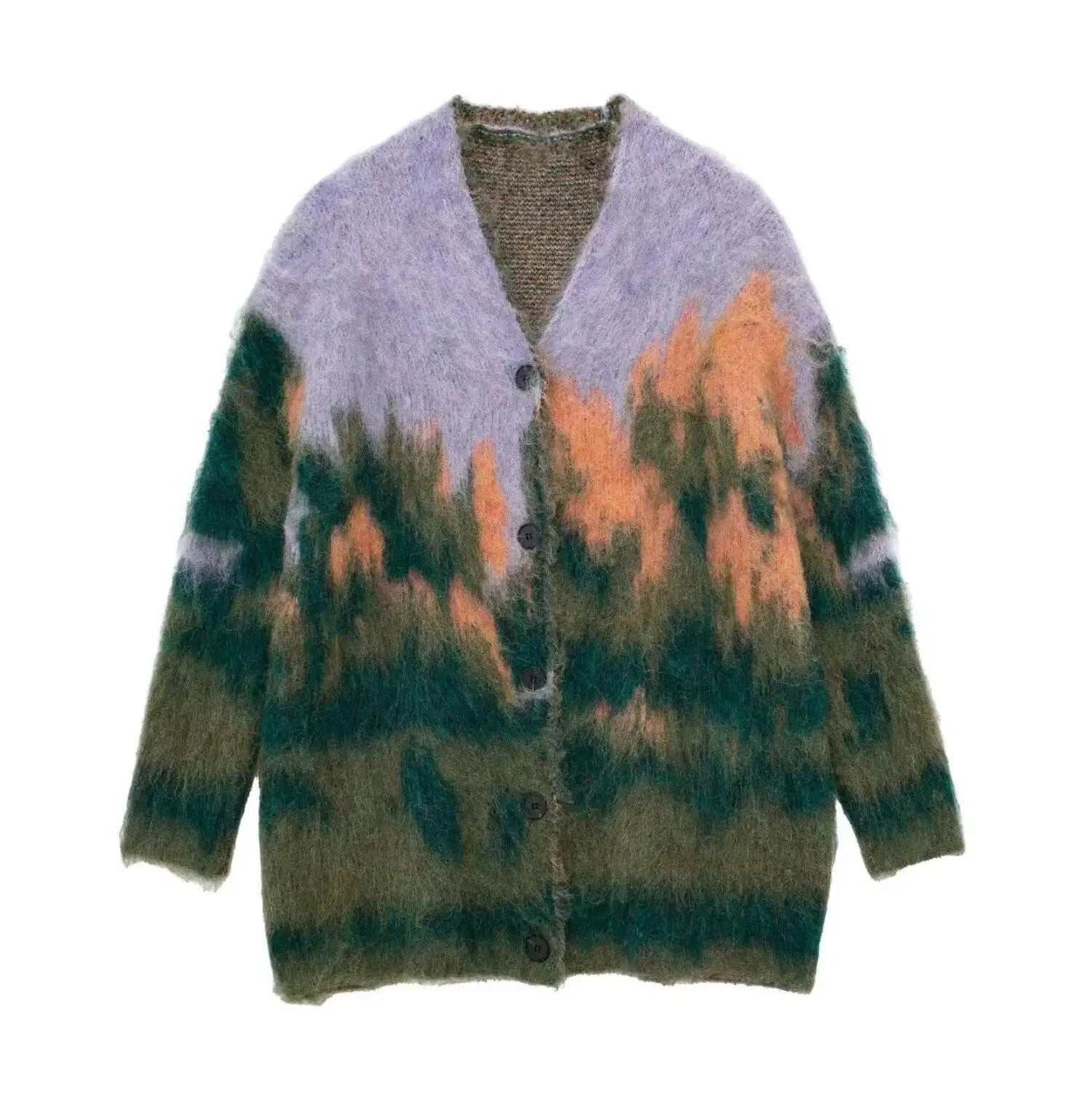 Lamari Fuzzy Mohair Cardigan