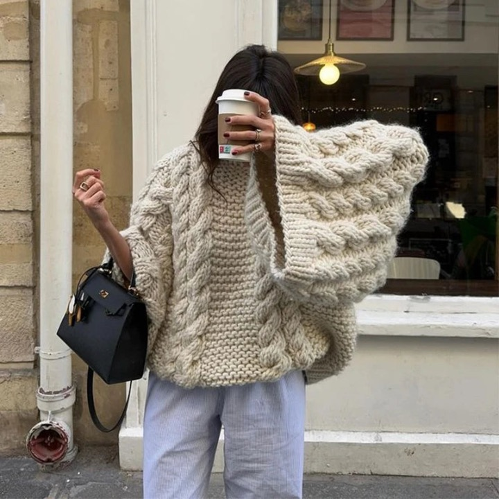 Margot Vintage Oversized Cable Knit Sweaters