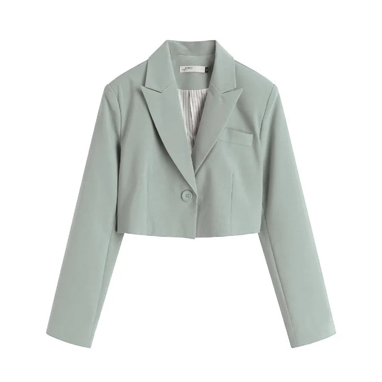 Women Blazer And Pants Sets Autumn Black Crop Blazers Coats And Pencil Long Pants High Streetwear Business Suit Outfits