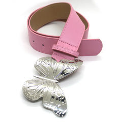 Fashion Decoration Fairy Y2k Pink Butterfly Belt for Women Grunge Ceinture Jean Pants Waistband Belts for Lady Luxury Designer