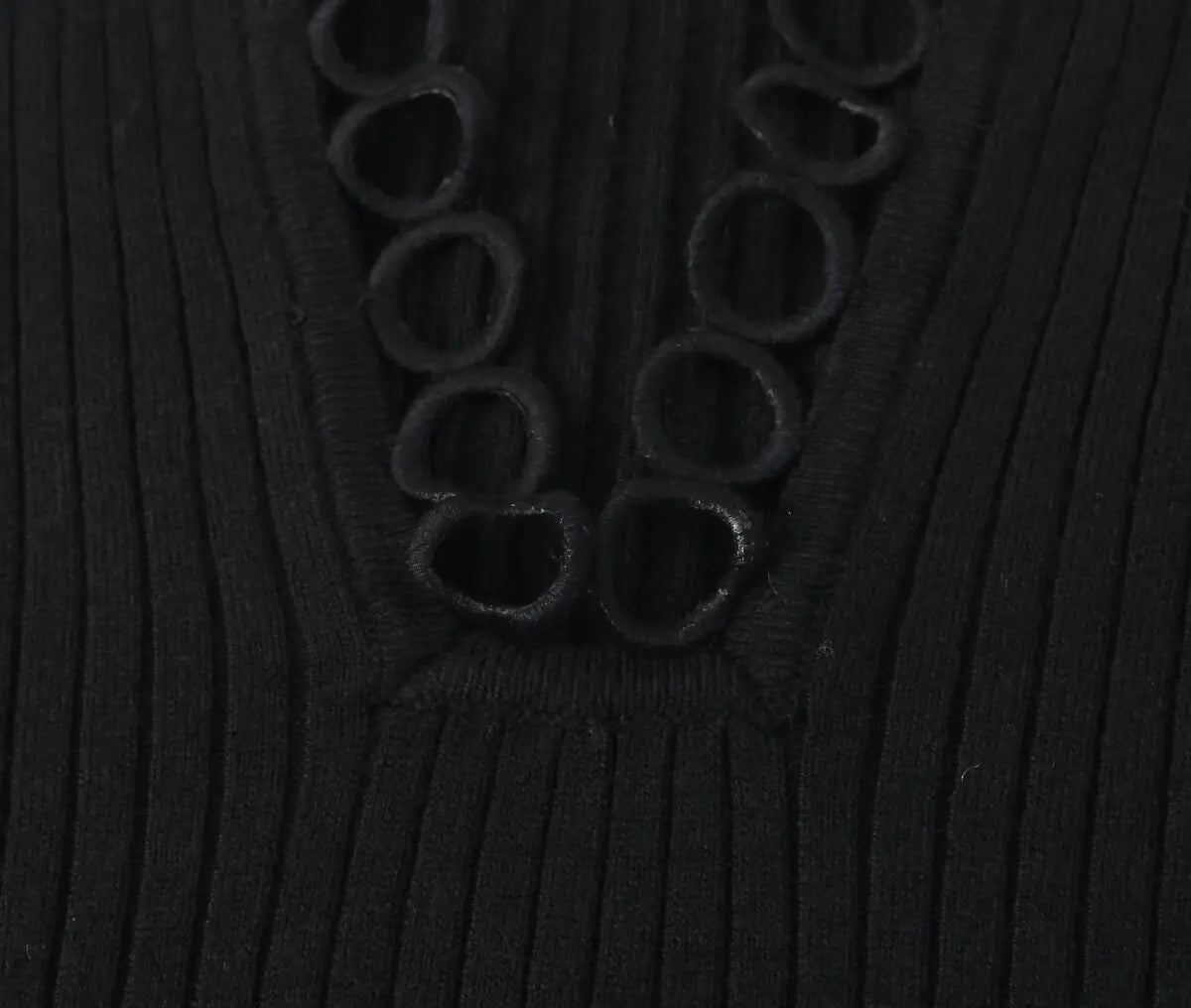 Selma Motif Trim V-Neck Top