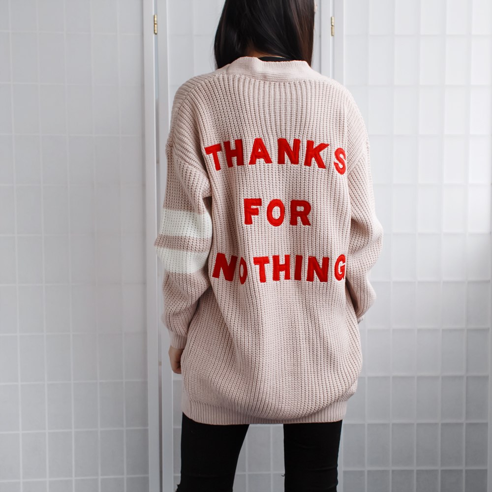 THANKS FOR NOTHING Casual Knit Cardigan - 2 Colors