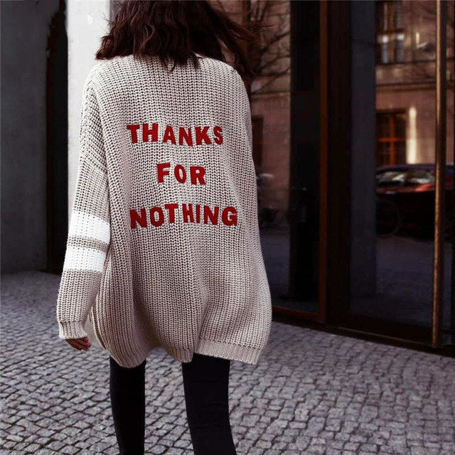 THANKS FOR NOTHING Casual Knit Cardigan - 2 Colors