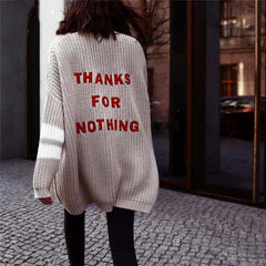 THANKS FOR NOTHING Casual Knit Cardigan - 2 Colors