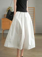 2024 New Fashion Elegant Loose Wide-leg Cotton Pants